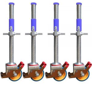 AC Steigtechnik 4 Stück Gerüstrollen 125 mm, kompatibel zu KRAUSE* Gerüsten