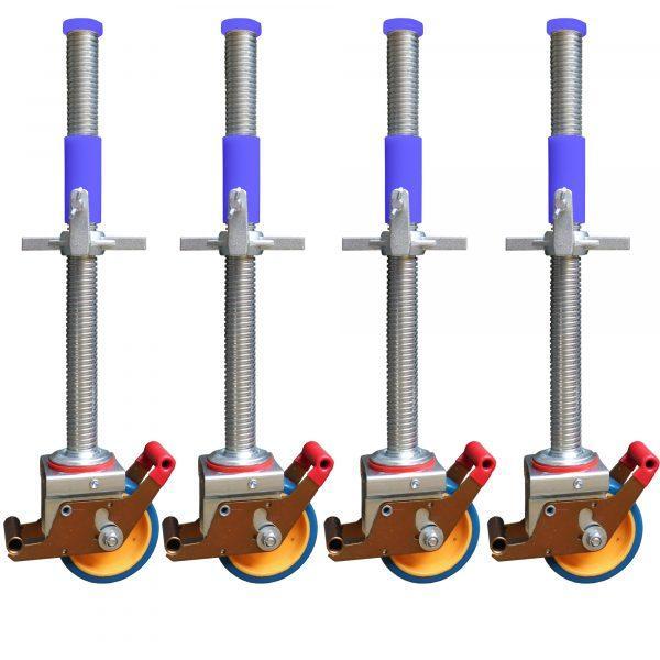 AC Steigtechnik 4 Stück Gerüstrollen 125 mm, kompatibel zu KRAUSE* Gerüsten