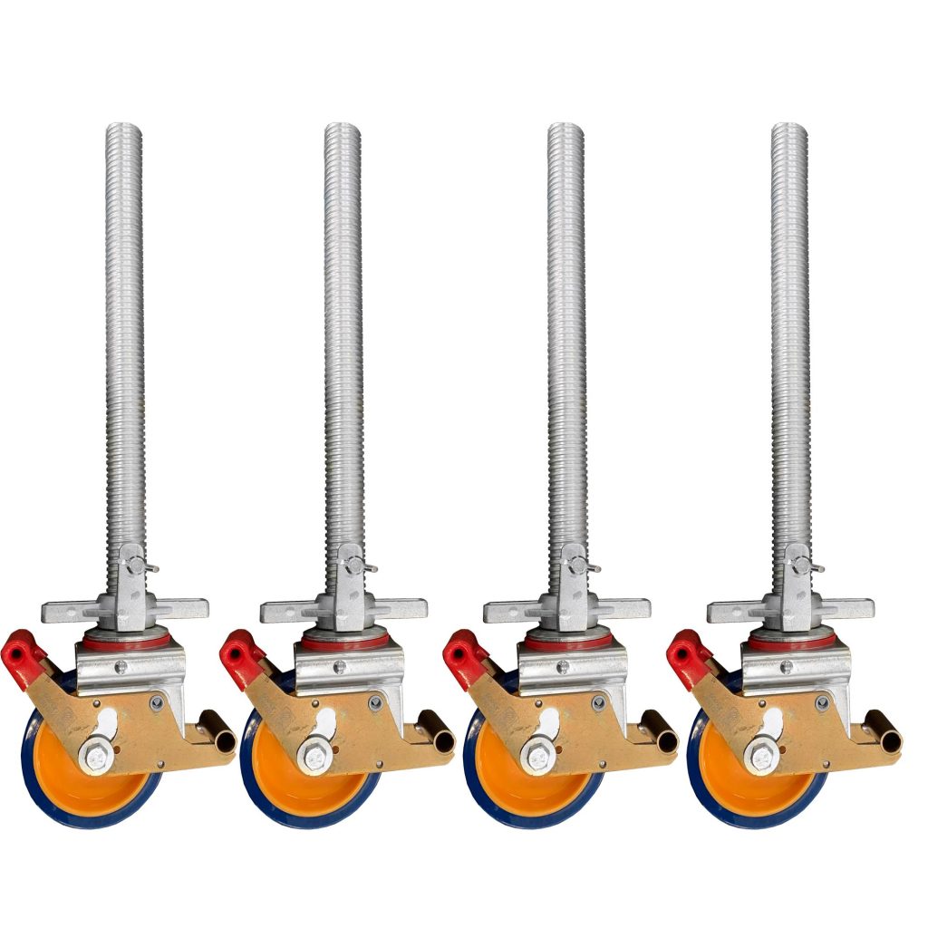 AC Steigtechnik 4 Stück Gerüstrollen 125 mm kompatibel zu Layher* - Gerüsten