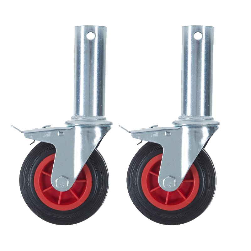 AC Steigtechnik 2 Stück Gerüstrolle 150 mm Gummi, Set