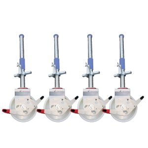 AC Steigtechnik 4 Stück Gerüstrollen 200 mm Nylon, kompatibel zu KRAUSE* Gerüsten