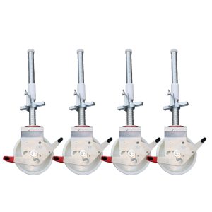 AC Steigtechnik 4 Stück Gerüstrollen 200 mm Nylon, universal kompatibel