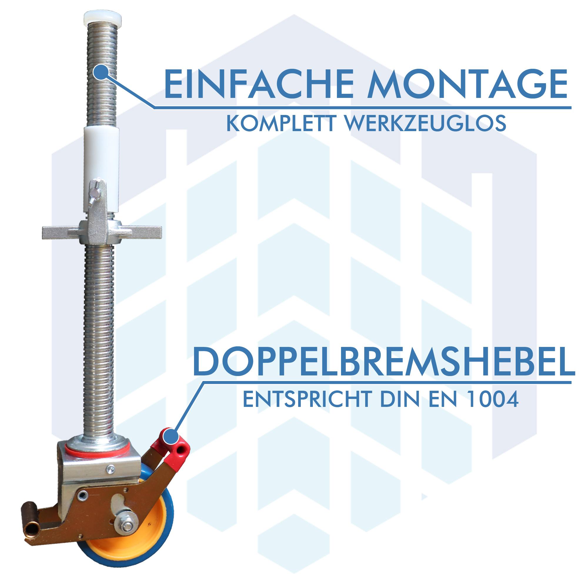 AC Steigtechnik 4 Stück Gerüstrollen 125 mm, universal kompatibel – Bild 11