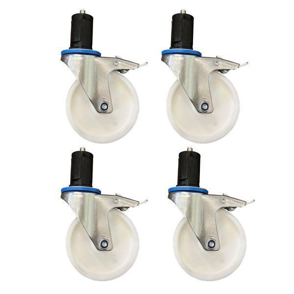 AC Steigtechnik Gerüstrollen 125 mm Nylon, universal passend, 4 Stück im Set